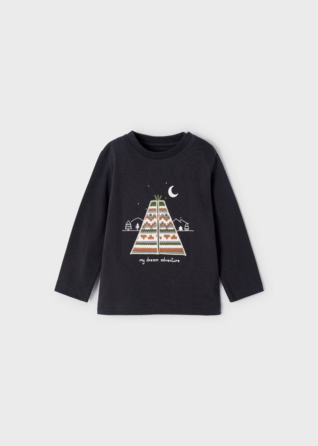 L/s shirt for baby boy - Carbon - Be Chic