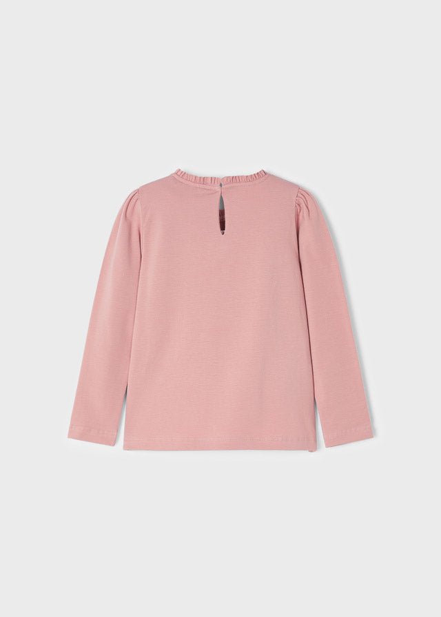 L/s shirt for girl - Rose - Be Chic