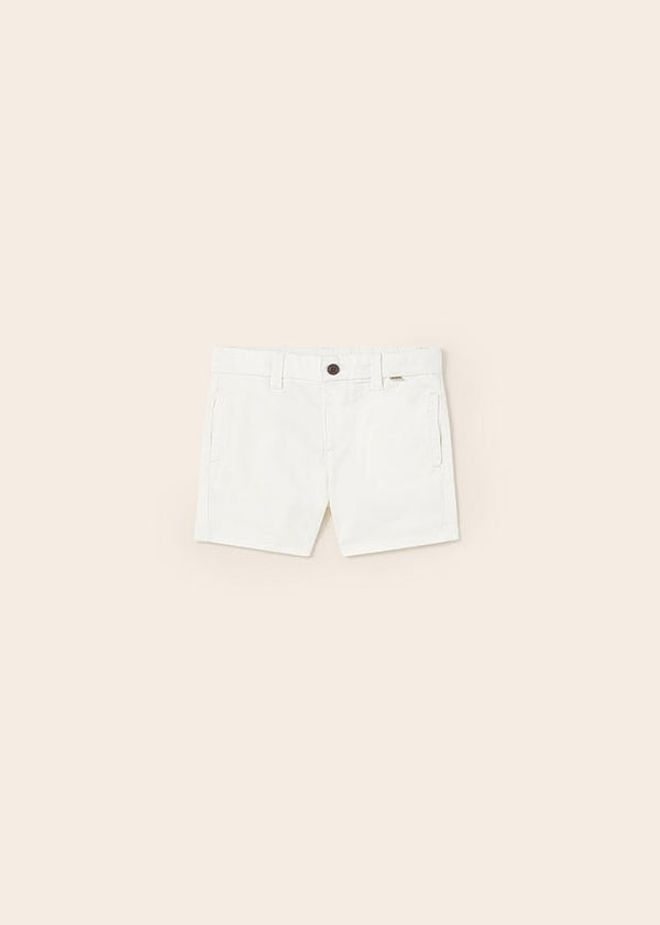 Mayoral Basic chino twill shorts for baby boy - Cream - Be Chic