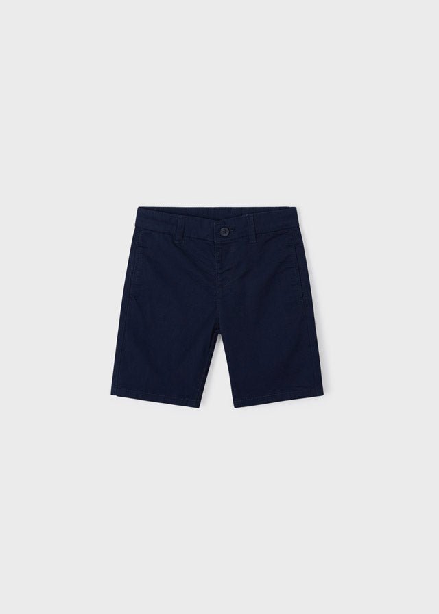 Mayoral Basic twill chino shorts for boy - Navy - Be Chic