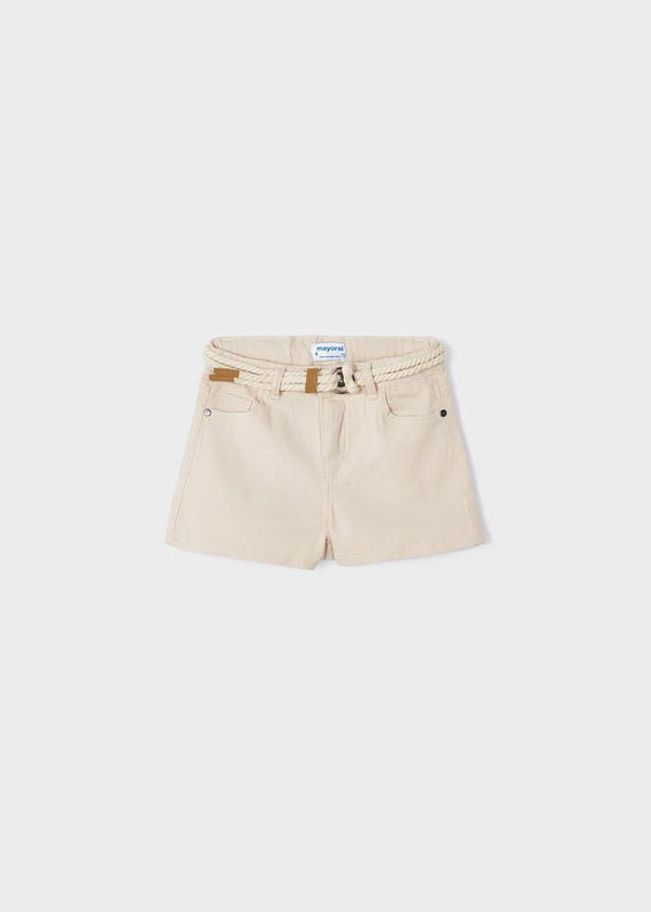 Mayoral Basic twill shorts for girl - Oat - Be Chic