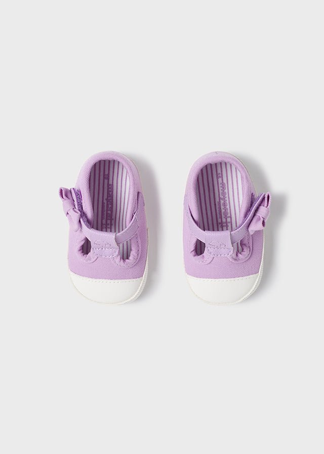 Mayoral Canvas shoes for newborn Girl - Lilac - Be Chic