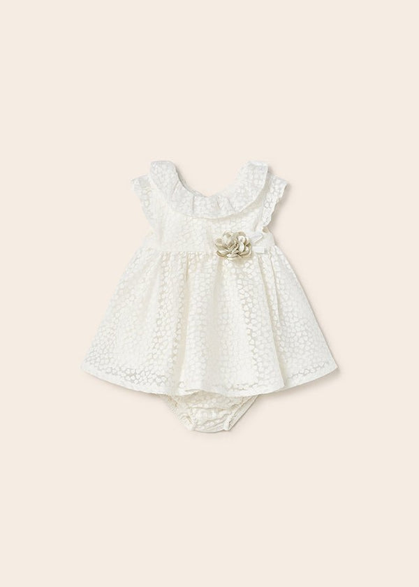 Mayoral Devore dress for newborn girl - Natural - Be Chic