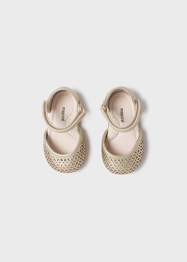 Mayoral D'orsay flats for baby girl - Gold - beige - Be Chic