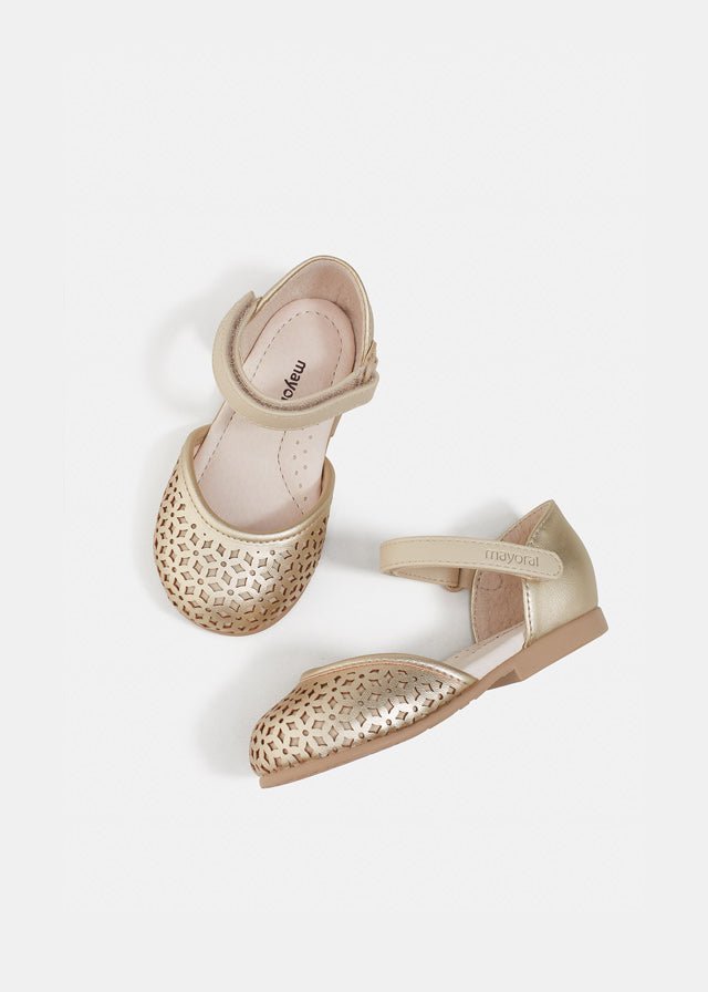 Mayoral D'orsay flats for baby girl - Gold - beige - Be Chic