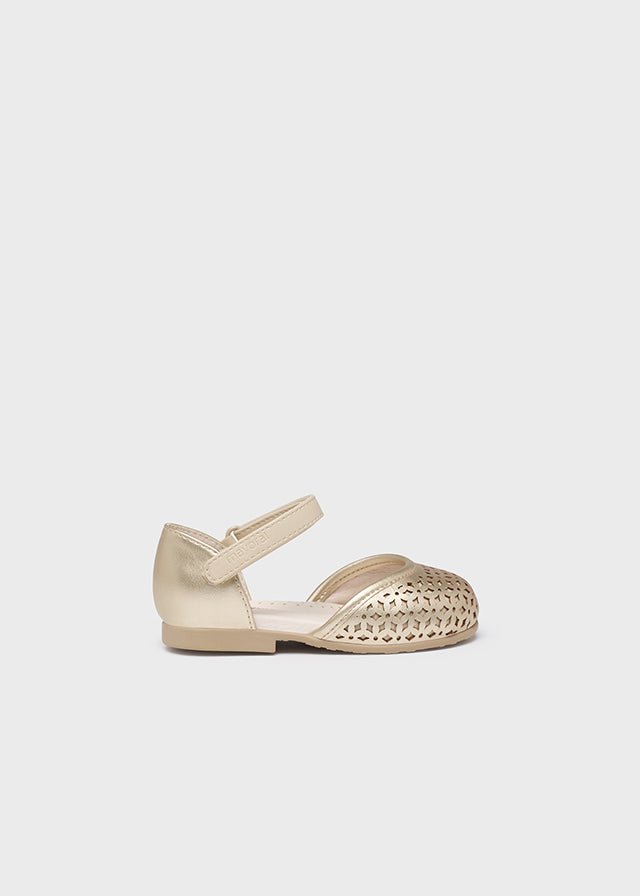 Mayoral D'orsay flats for baby girl - Gold - beige - Be Chic