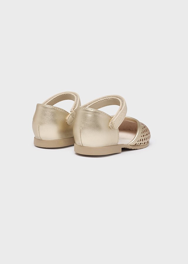 Mayoral D'orsay flats for baby girl - Gold - beige - Be Chic