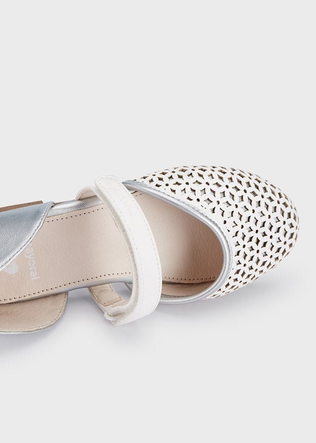 Mayoral D'orsay flats for girl - White - Silv - Be Chic