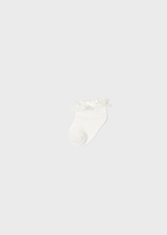 Mayoral Dressy socks for newborn girl - Natural - Be Chic
