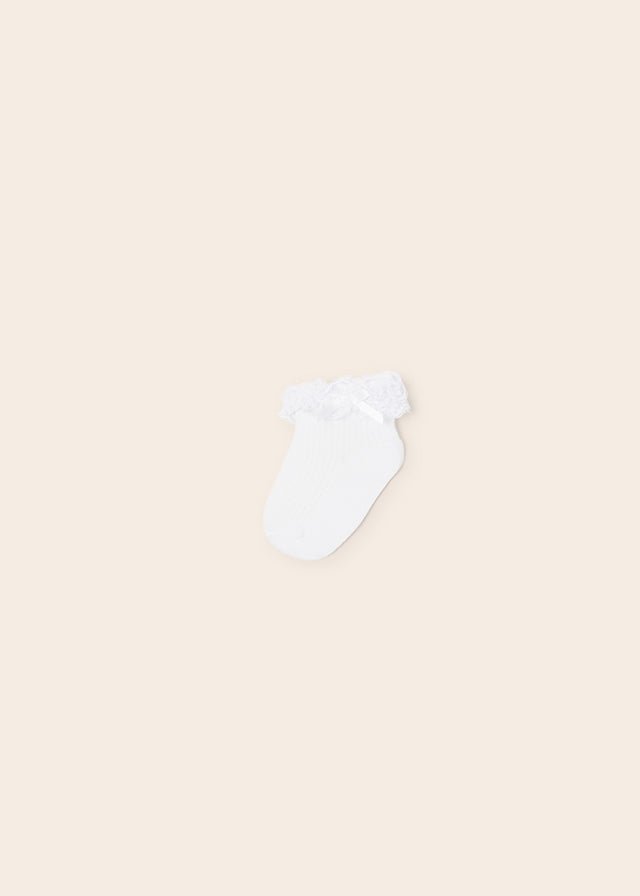 Mayoral Dressy socks for newborn girl - White - Be Chic
