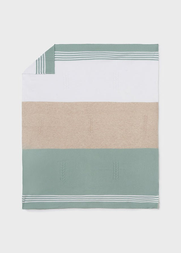 Mayoral Knit baby blanket - Aqua - Be Chic