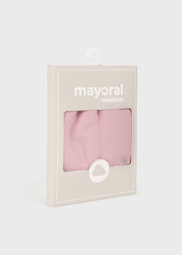 Mayoral Knit cap for newborn girl - Rosette - Be Chic