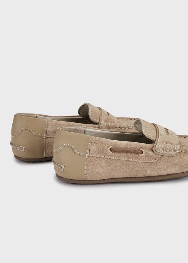 Mayoral Leather moccasins for baby boy - Sand - Be Chic