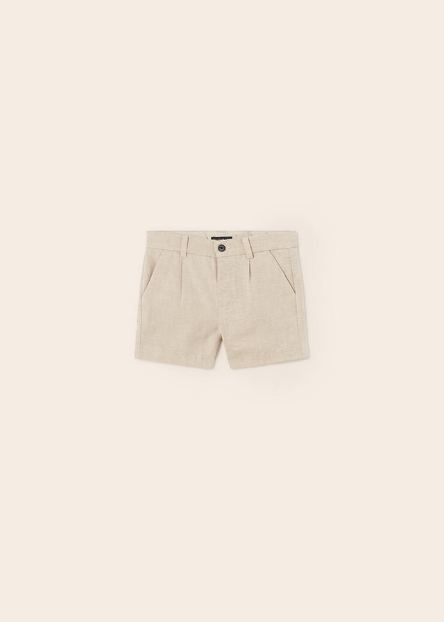 Mayoral Linen dressy shorts for baby boy - Beige - Be Chic