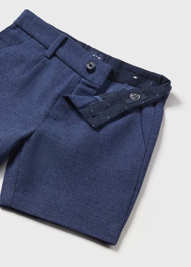 Mayoral Linen dressy shorts for baby boy - Navy - Be Chic