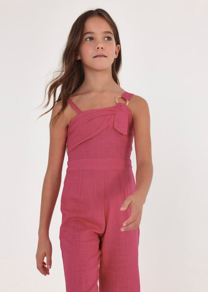 Mayoral linen romper for teen girl - Rose - Be Chic