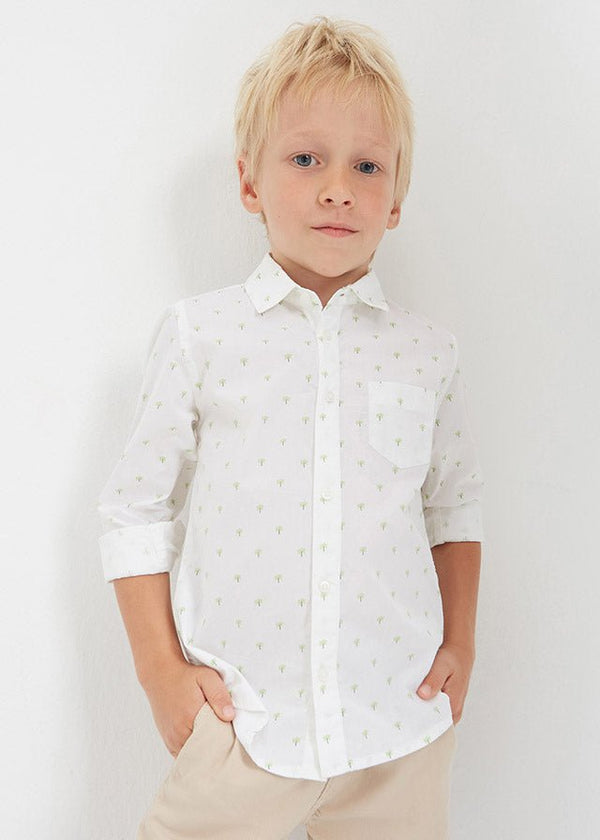 Mayoral L/s shirt for boy - White - Be Chic