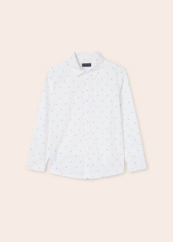 Mayoral L/s shirt for teen boy - White - Be Chic