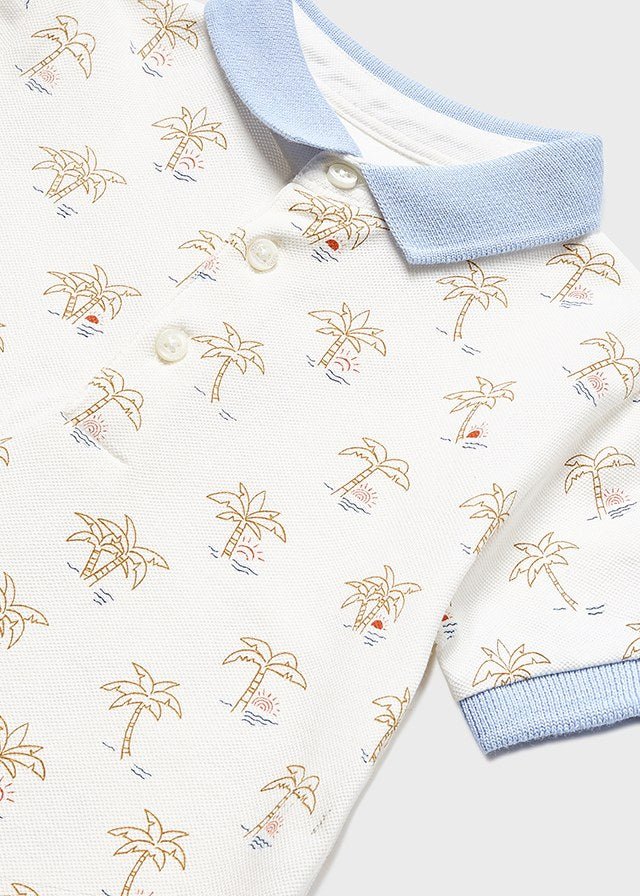 Mayoral Polo s/s large print for baby boy - Palms - Be Chic