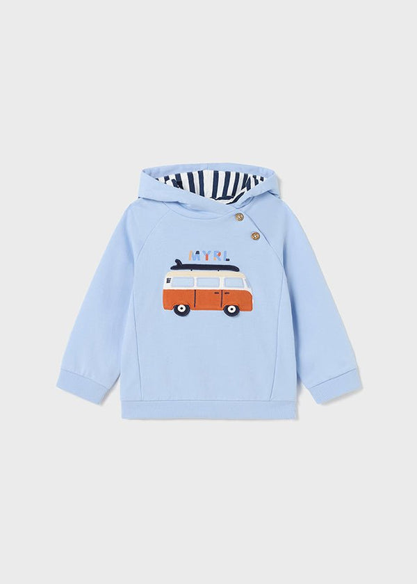 Mayoral Pullover with hood for baby boy - Lightblue - Be Chic