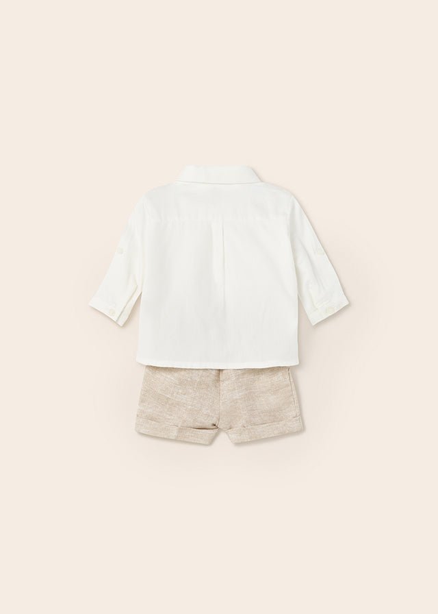 Mayoral Shorts w/ vest set for newborn boy - Linen - Be Chic