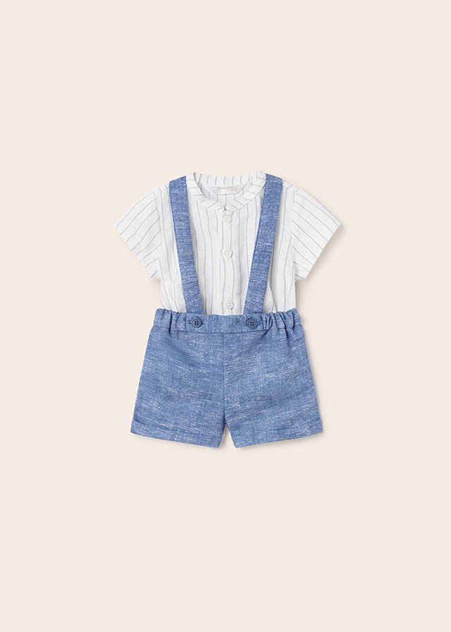 Mayoral Shorts with suspenders set for newborn boy - Imperial - Be Chic