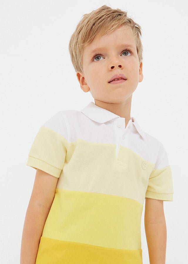 Mayoral S/s polo for boy - Pineapple - Be Chic