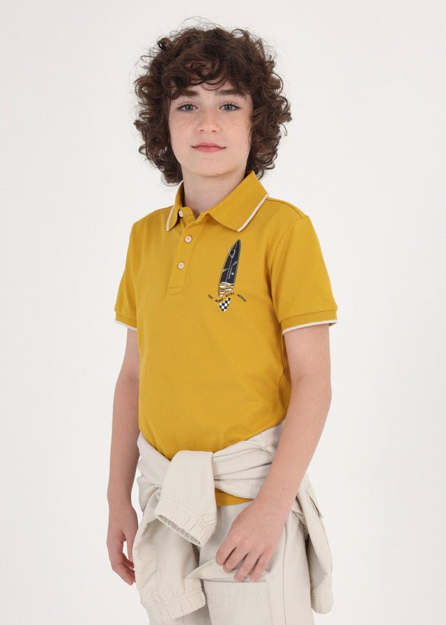 Mayoral S/s polo for teen boy - Curry - Be Chic