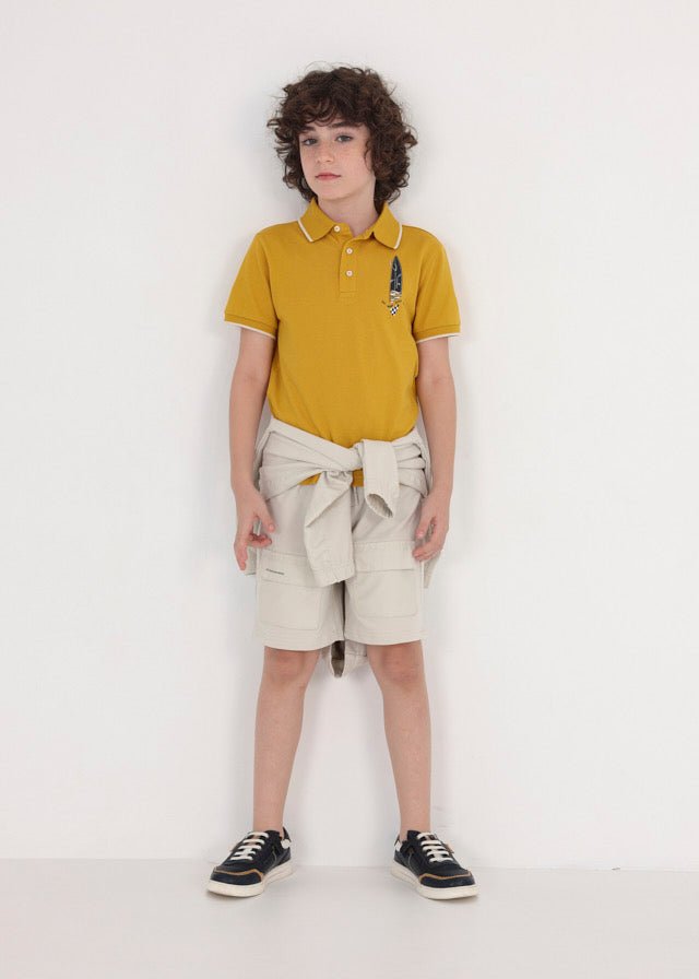 Mayoral S/s polo for teen boy - Curry - Be Chic