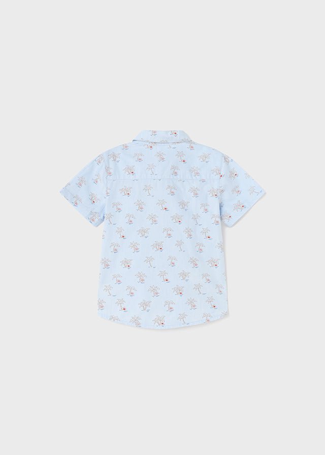 Mayoral S/s printed shirt for baby boy - Lightblue - Be Chic