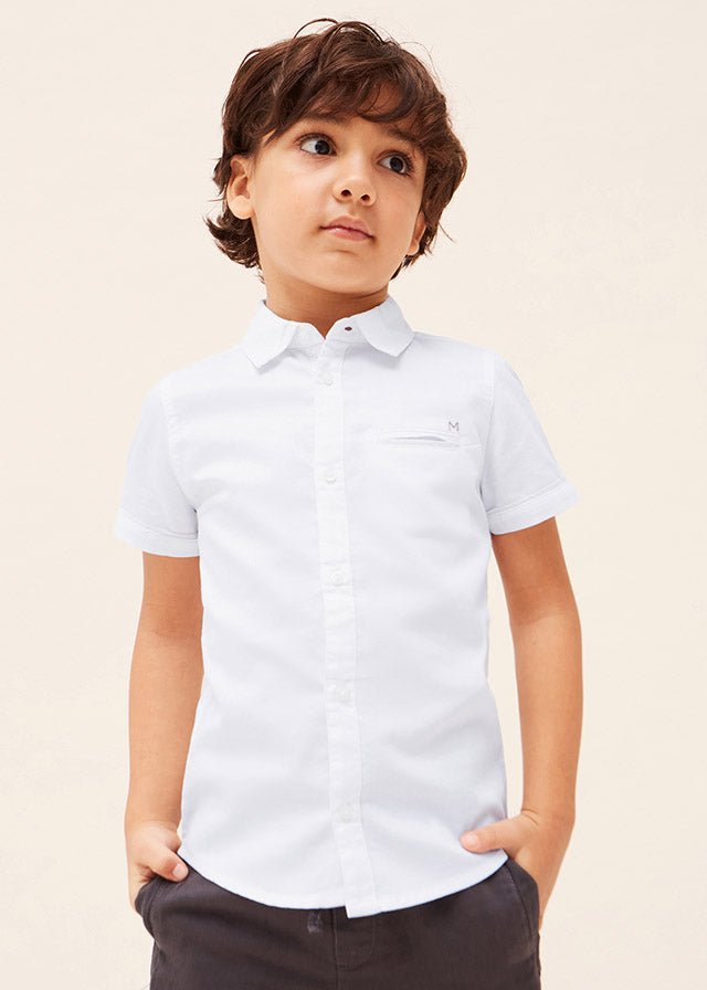 Mayoral S/s shirt for boy - White - Be Chic