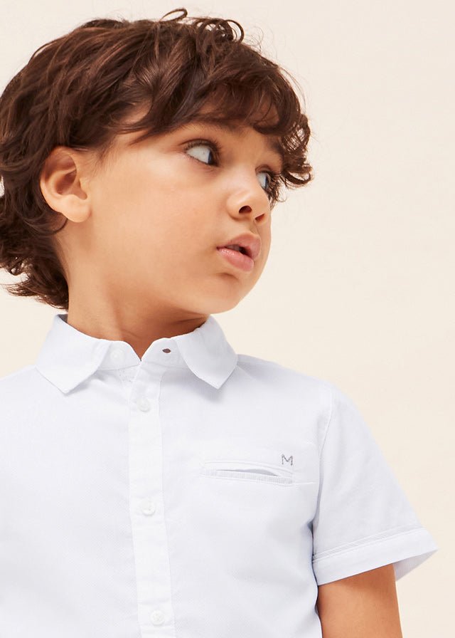Mayoral S/s shirt for boy - White - Be Chic