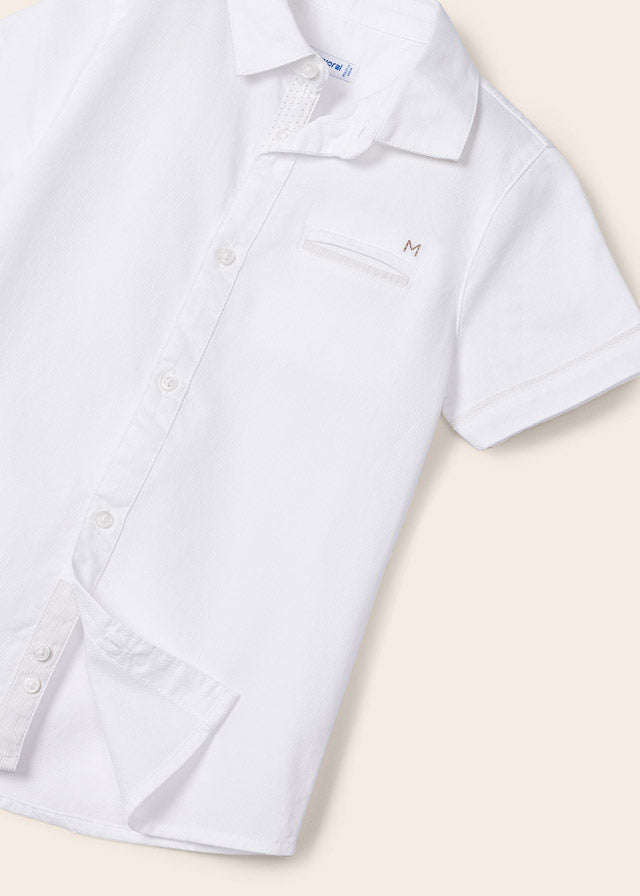 Mayoral S/s shirt for boy - White - Be Chic