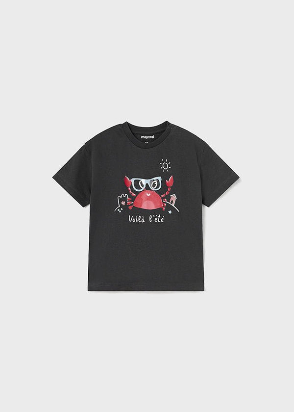 Mayoral S/s t-shirt for baby boy - Charcoal - Be Chic