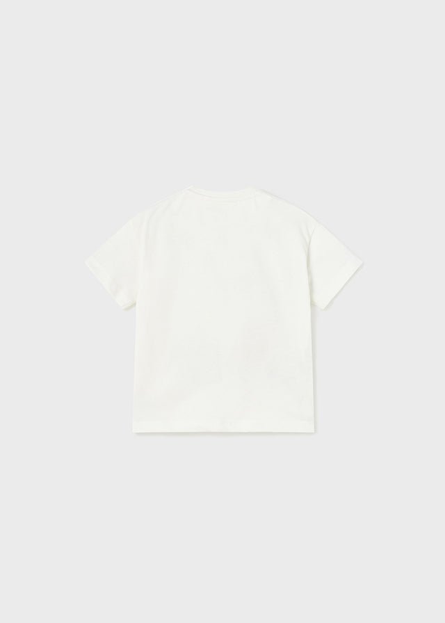 Mayoral S/s t-shirt for baby boy - Cream - Be Chic