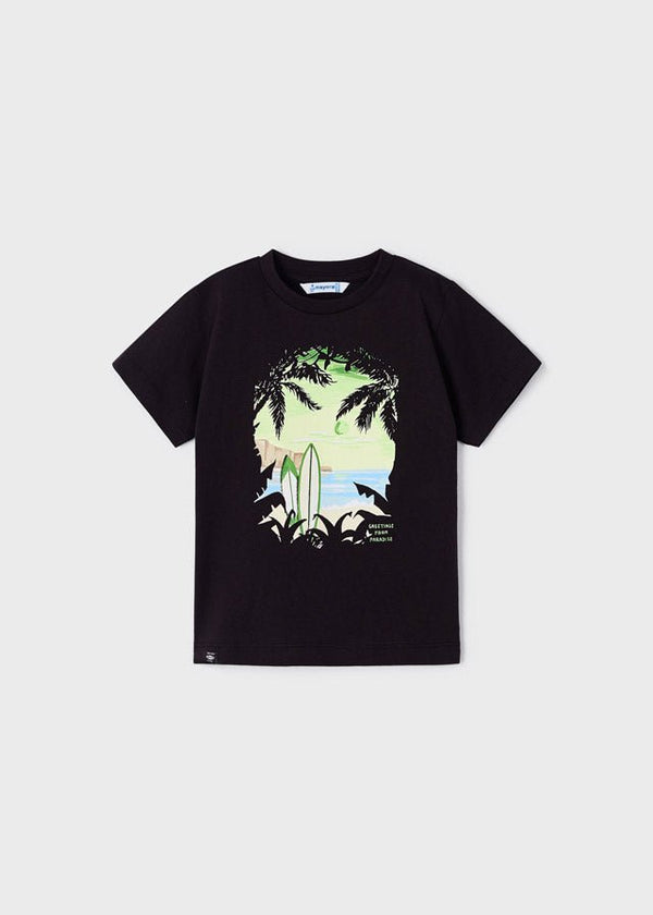 Mayoral S/s t-shirt for boy - Black - Be Chic