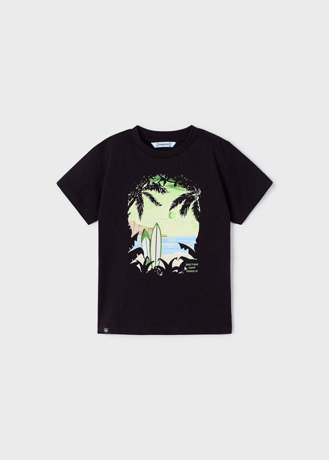 Mayoral S/s t-shirt for boy - Black - Be Chic