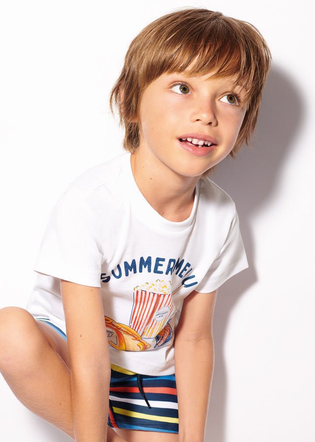 Mayoral S/s t-shirt for boy - White - Be Chic