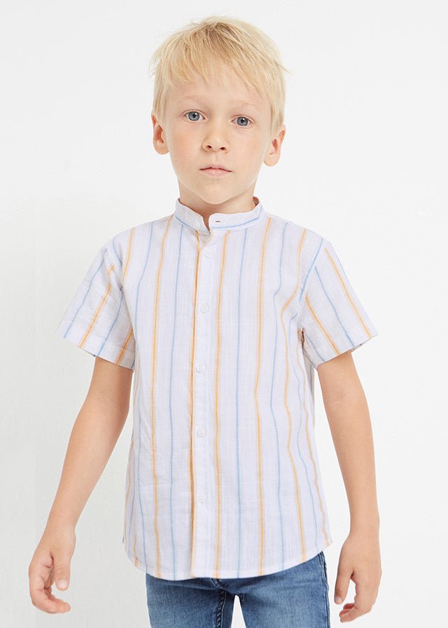 Mayoral Stripes s/s shirt for boy - Mango - Be Chic
