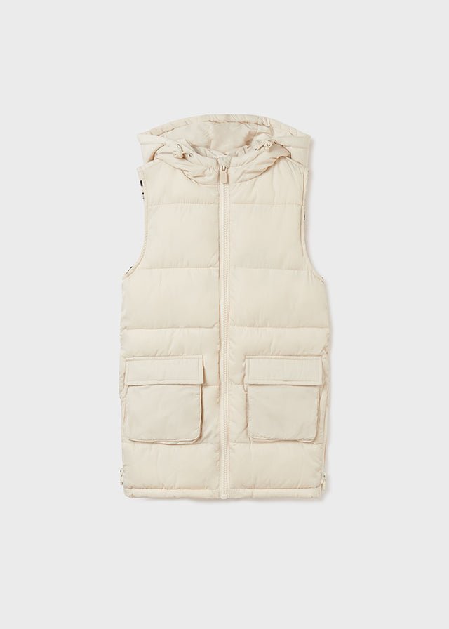 Padded vest for teen girl - Chickpea - Be Chic