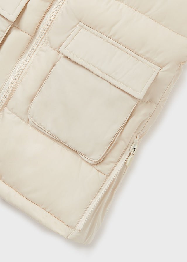Padded vest for teen girl - Chickpea - Be Chic