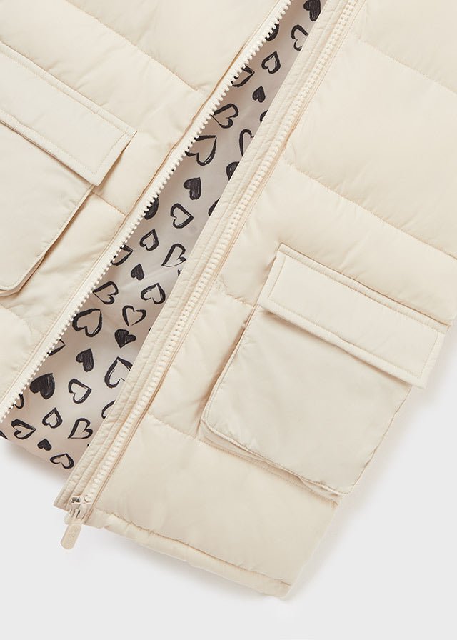Padded vest for teen girl - Chickpea - Be Chic