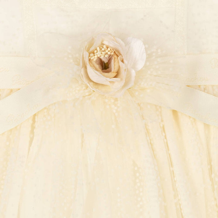 Patachou Ecru Dress with Rose - Be Chic