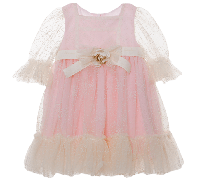 Patachou Pink Dress with Rose - Be Chic