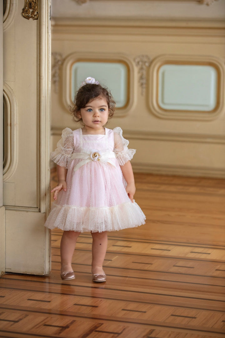 Patachou Pink Dress with Rose - Be Chic