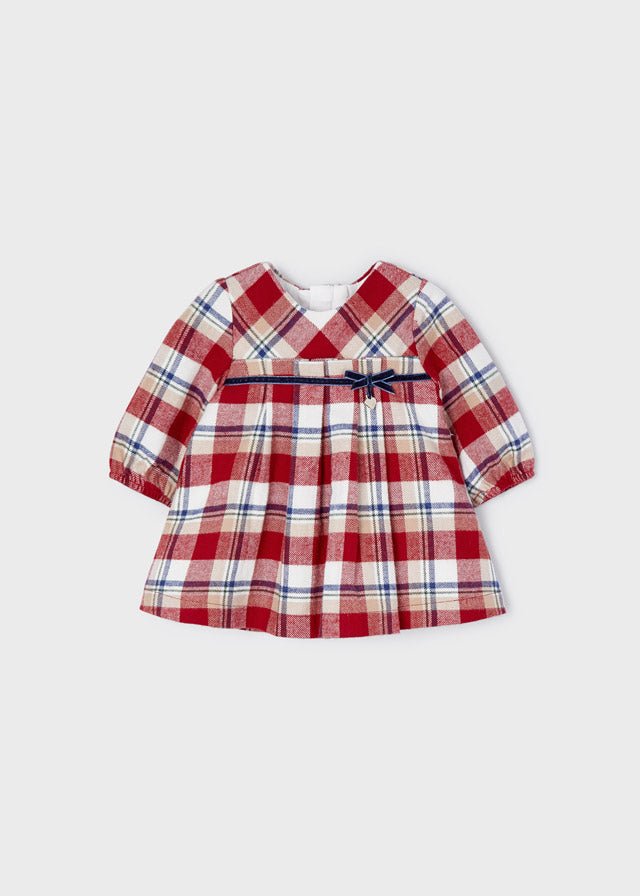 Plaid dress for newborn girl - Red - Be Chic