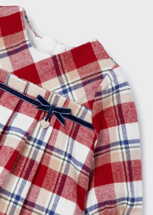 Plaid dress for newborn girl - Red - Be Chic