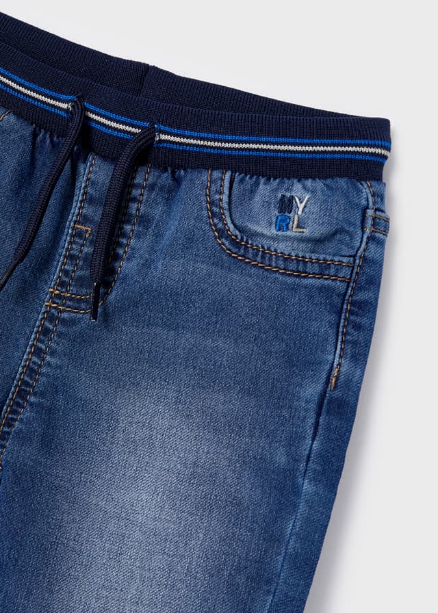 Soft denim joggers for baby boy - Medium - Be Chic