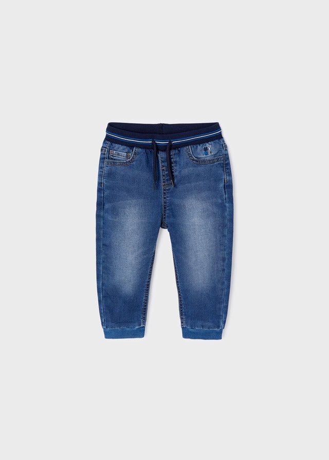 Soft denim joggers for baby boy - Medium - Be Chic