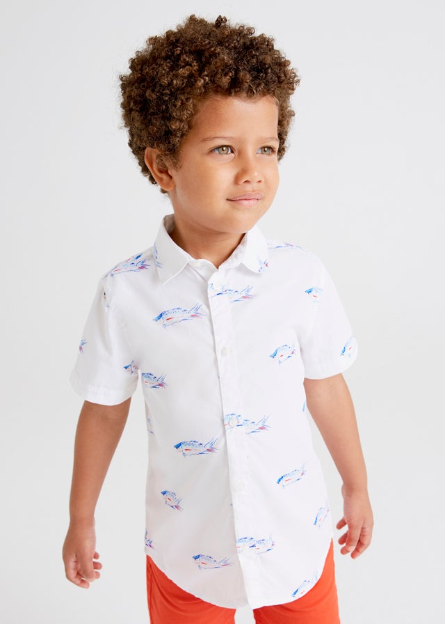 S/s printed shirt for boy - Fishes - Be Chic
